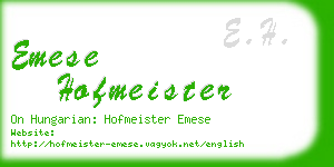 emese hofmeister business card